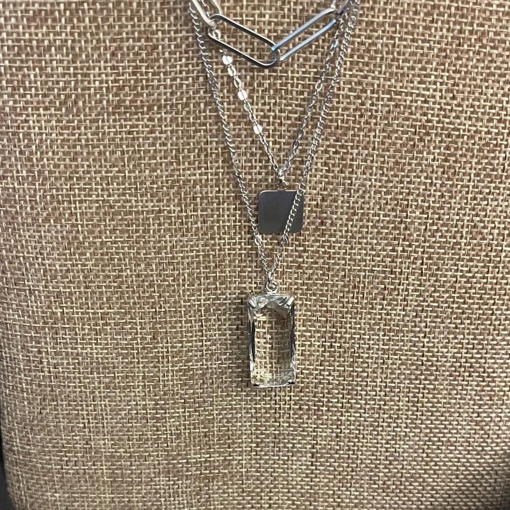 Posh Silver Multi-Layer Necklace